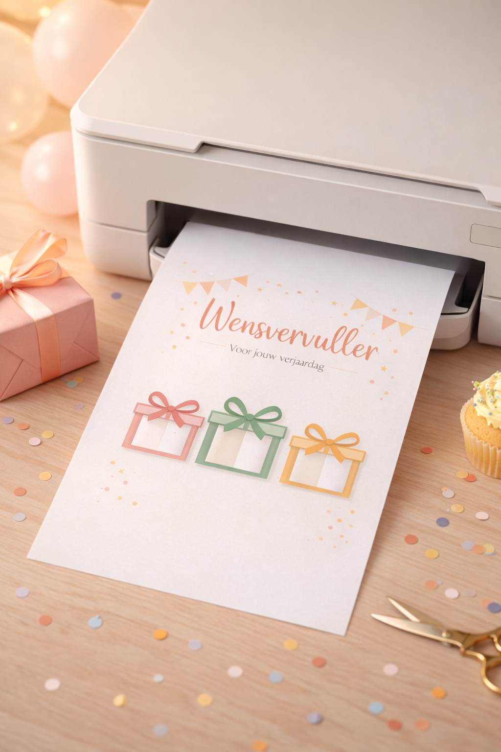 Last-minute Verjaardag Geldcadeau – PDF Direct Download – Wensvervuller