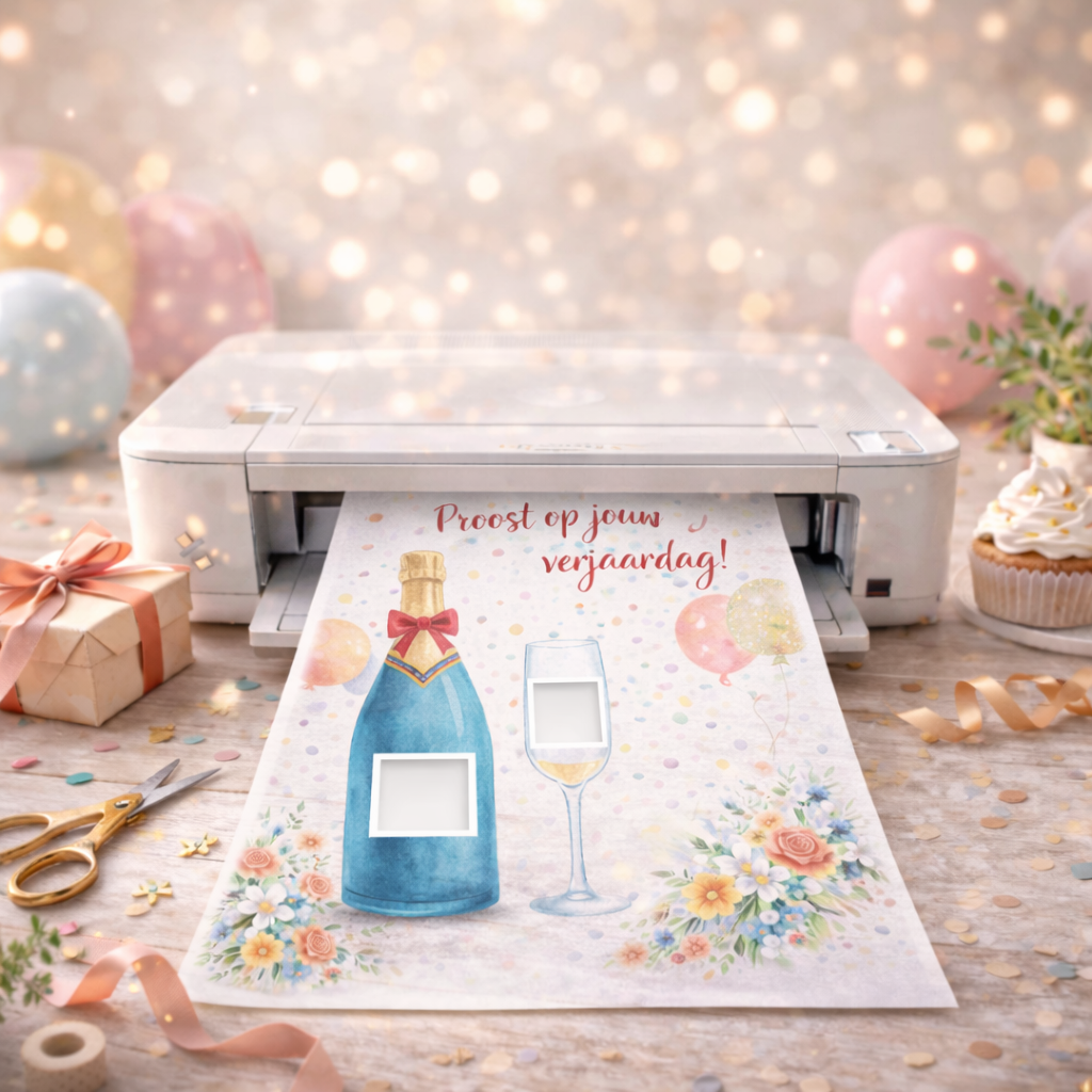 Verjaardag Geldcadeau – PDF Direct Download – Proost op je verjaardag (groene fles)
