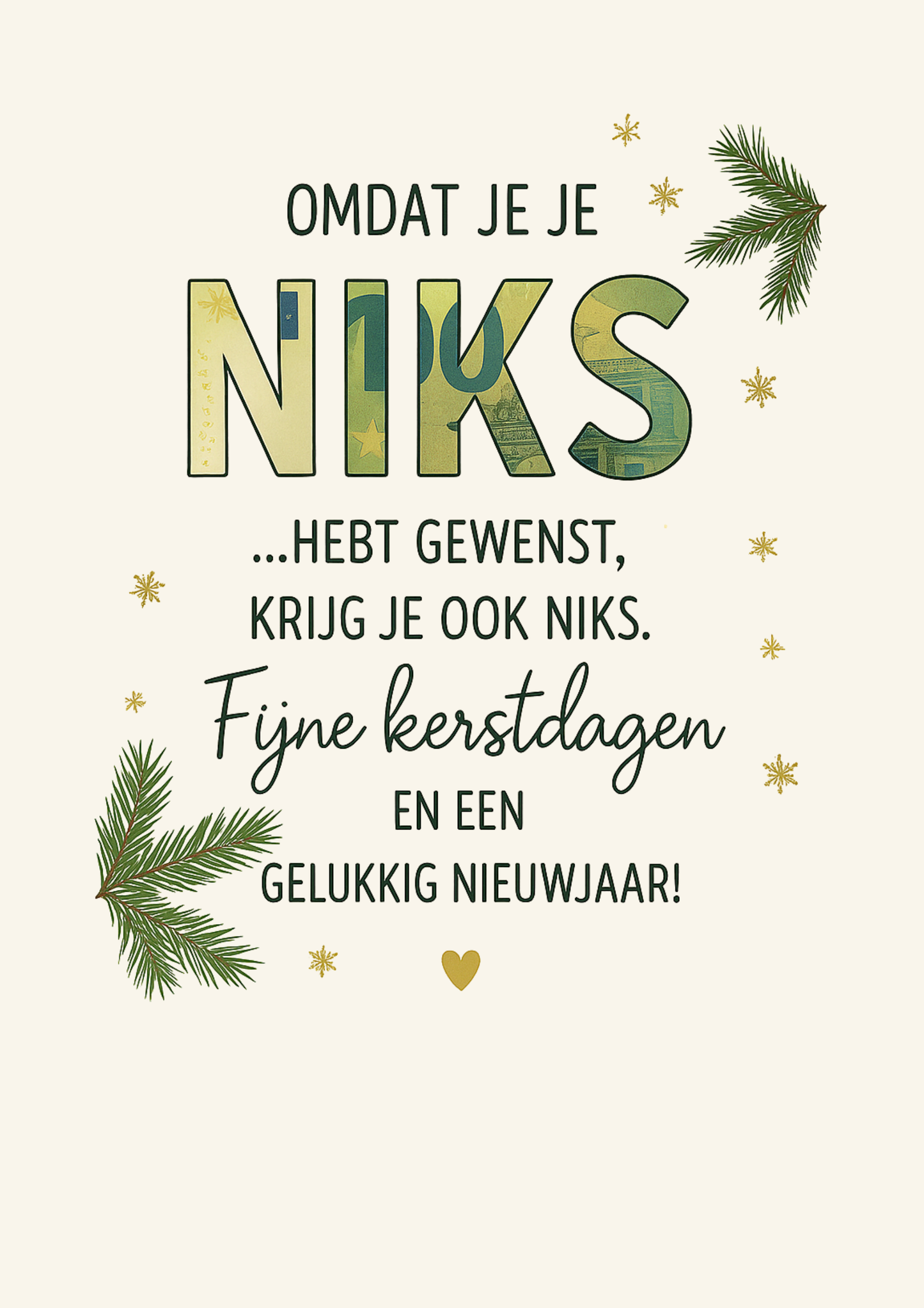 🎁 Omdat je je niks hebt gewenst – Krijg je ook niks