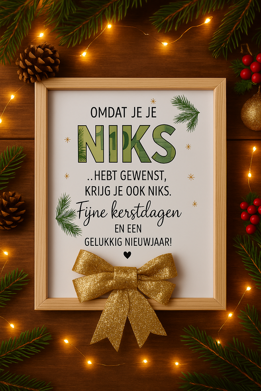 🎁 Omdat je je niks hebt gewenst – Krijg je ook niks