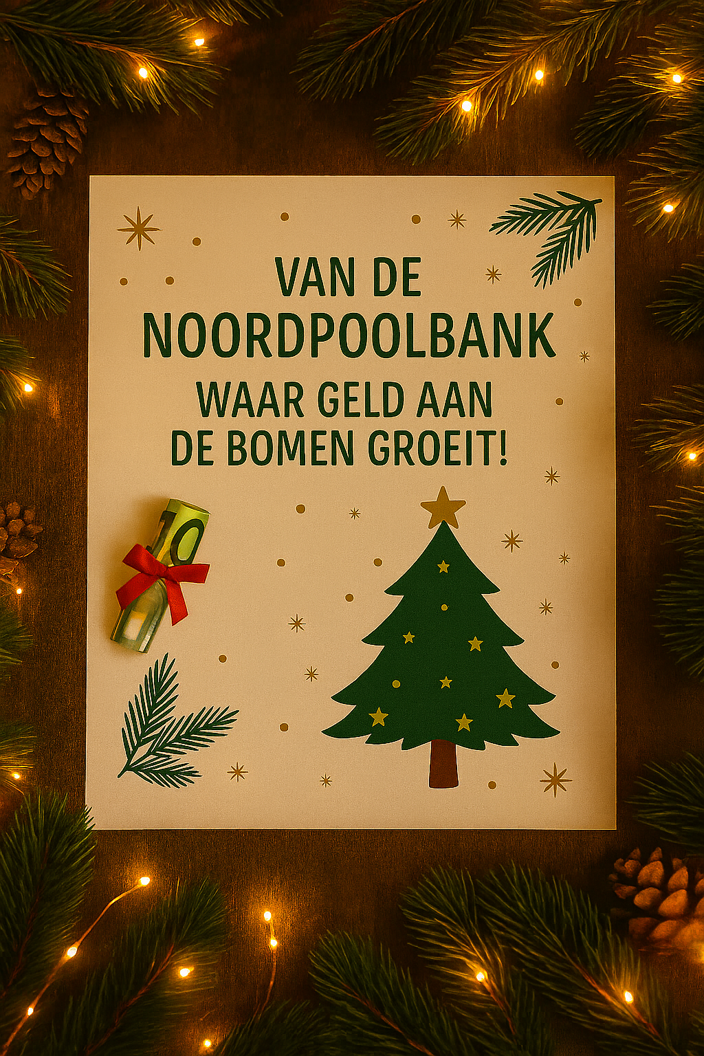 🎄 Noordpoolbank – waar geld aan de bomen groeit