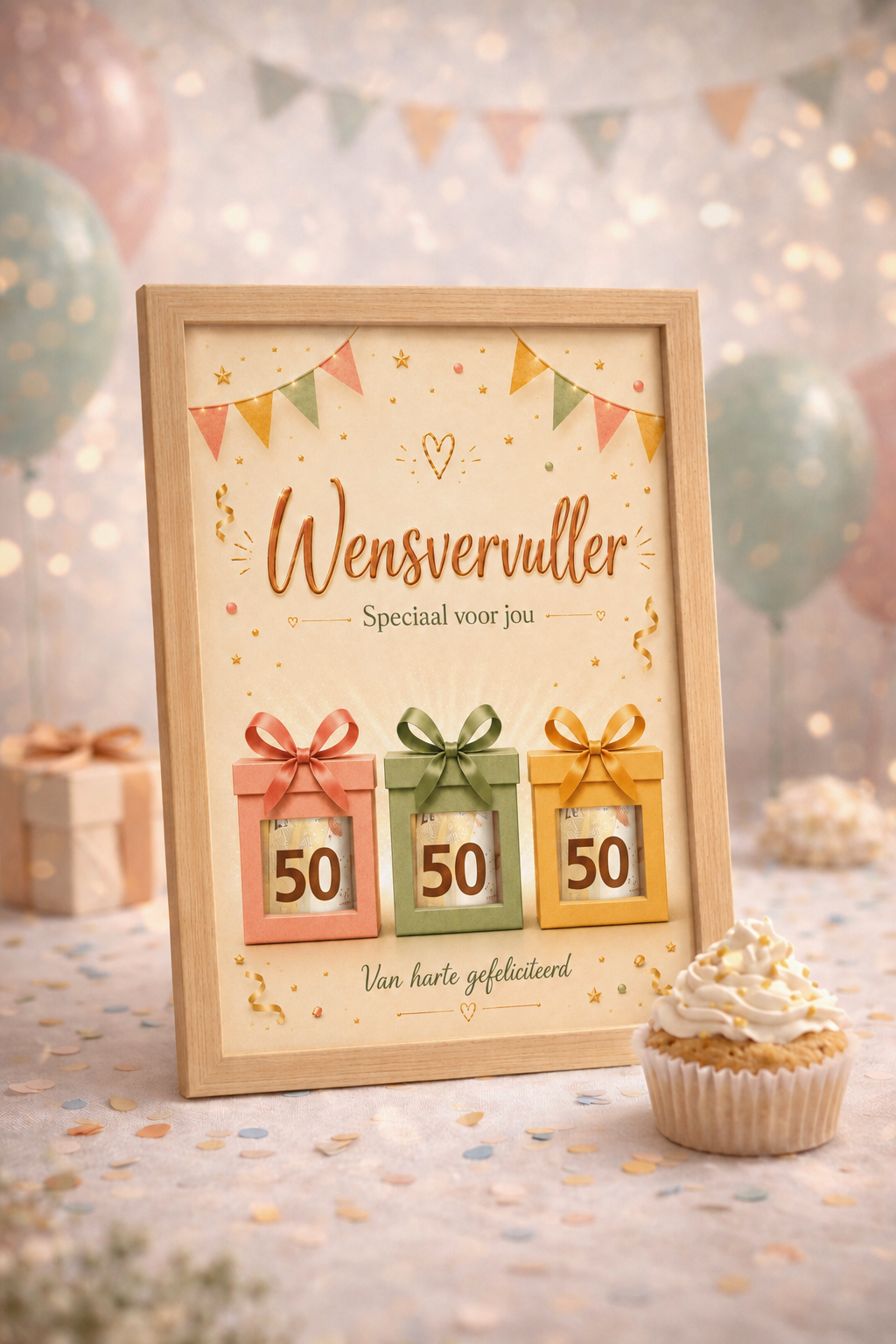 DIY Verjaardag Geldcadeau pakket – Wensvervuller