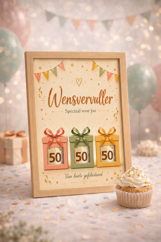DIY Verjaardag Geldcadeau pakket – Wensvervuller
